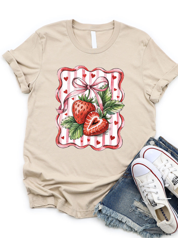Illustrated Frame Strawberry Graphic Tee