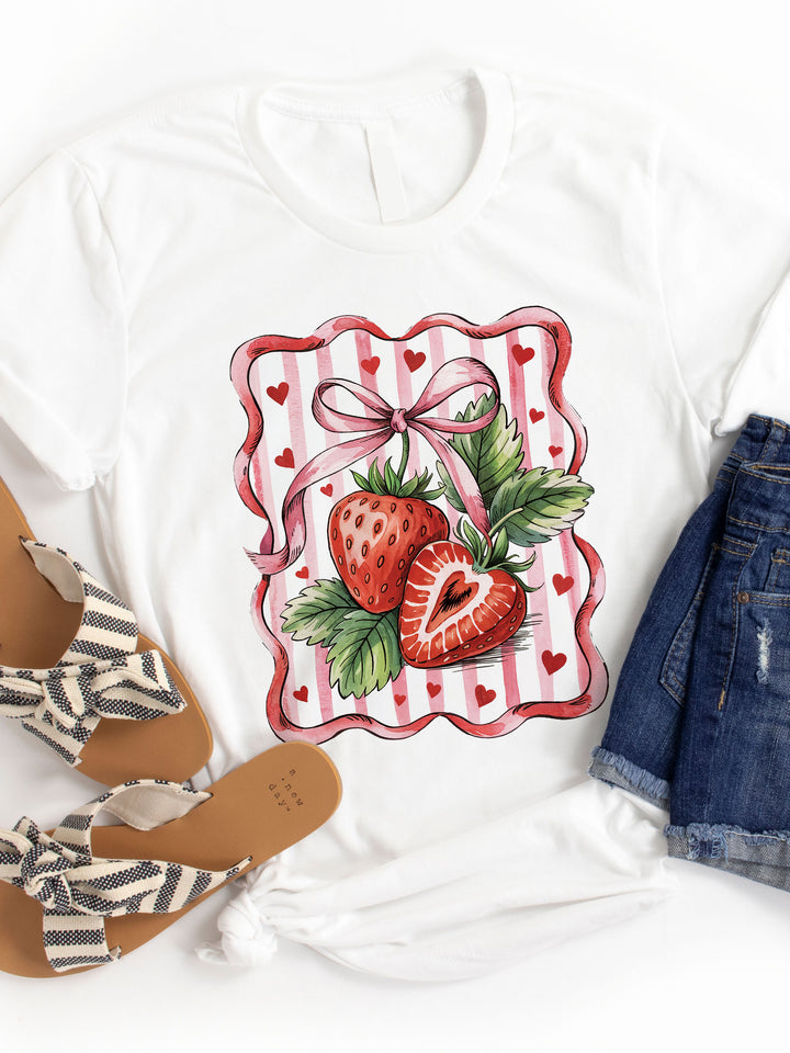 Illustrated Frame Strawberry Graphic Tee