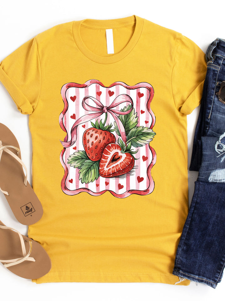 Illustrated Frame Strawberry Graphic Tee