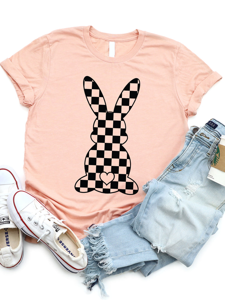 Checkered Bunny Graphic Tee