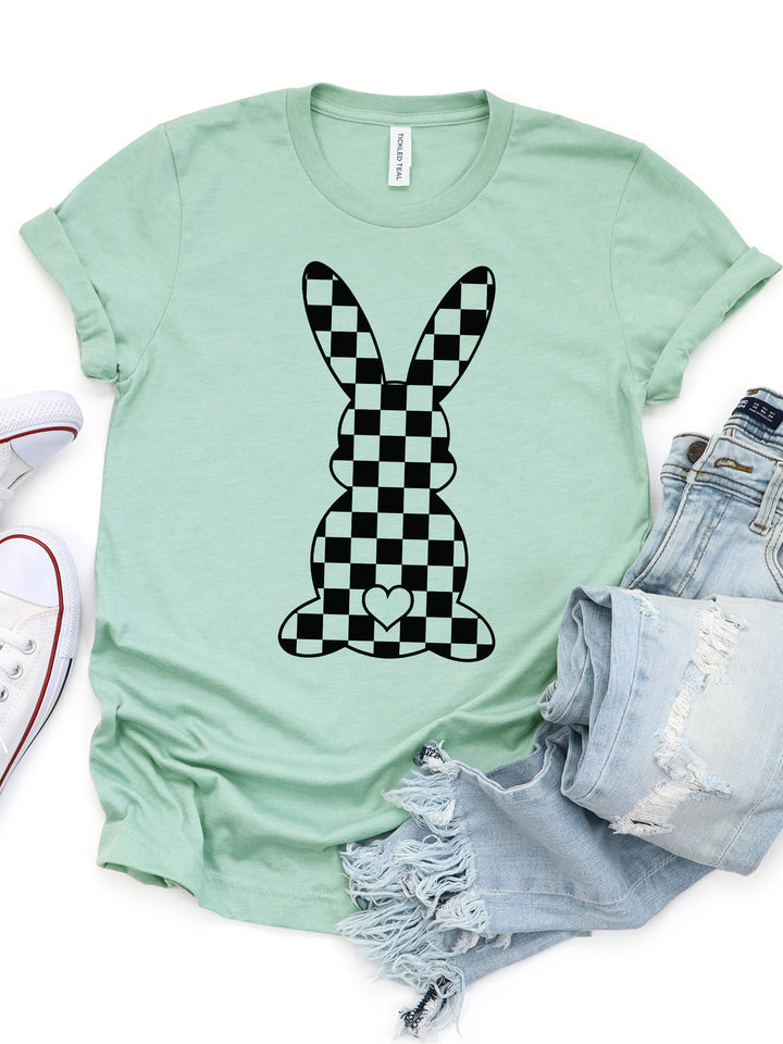 Checkered Bunny Graphic Tee