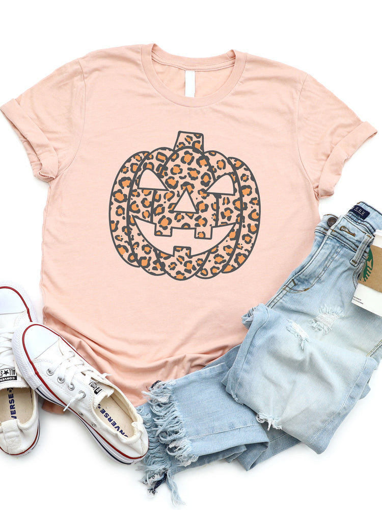 Cheetah Jack-O-Lantern Graphic Tee