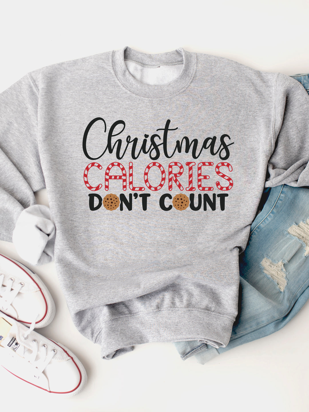 Christmas Calories Don't Count - Graphic Sweatshirt