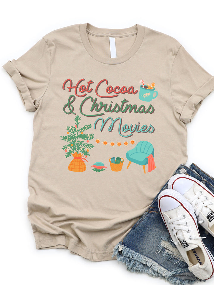 Hot Cocoa & Christmas Movies Graphic Tee