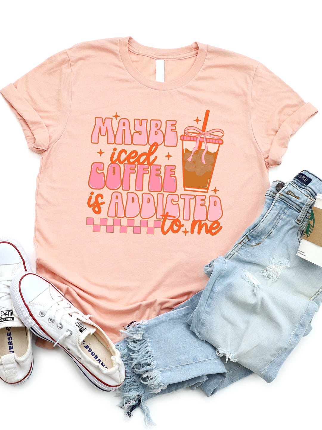 Maybe Iced Coffee is Addicted to Me Graphic Tee