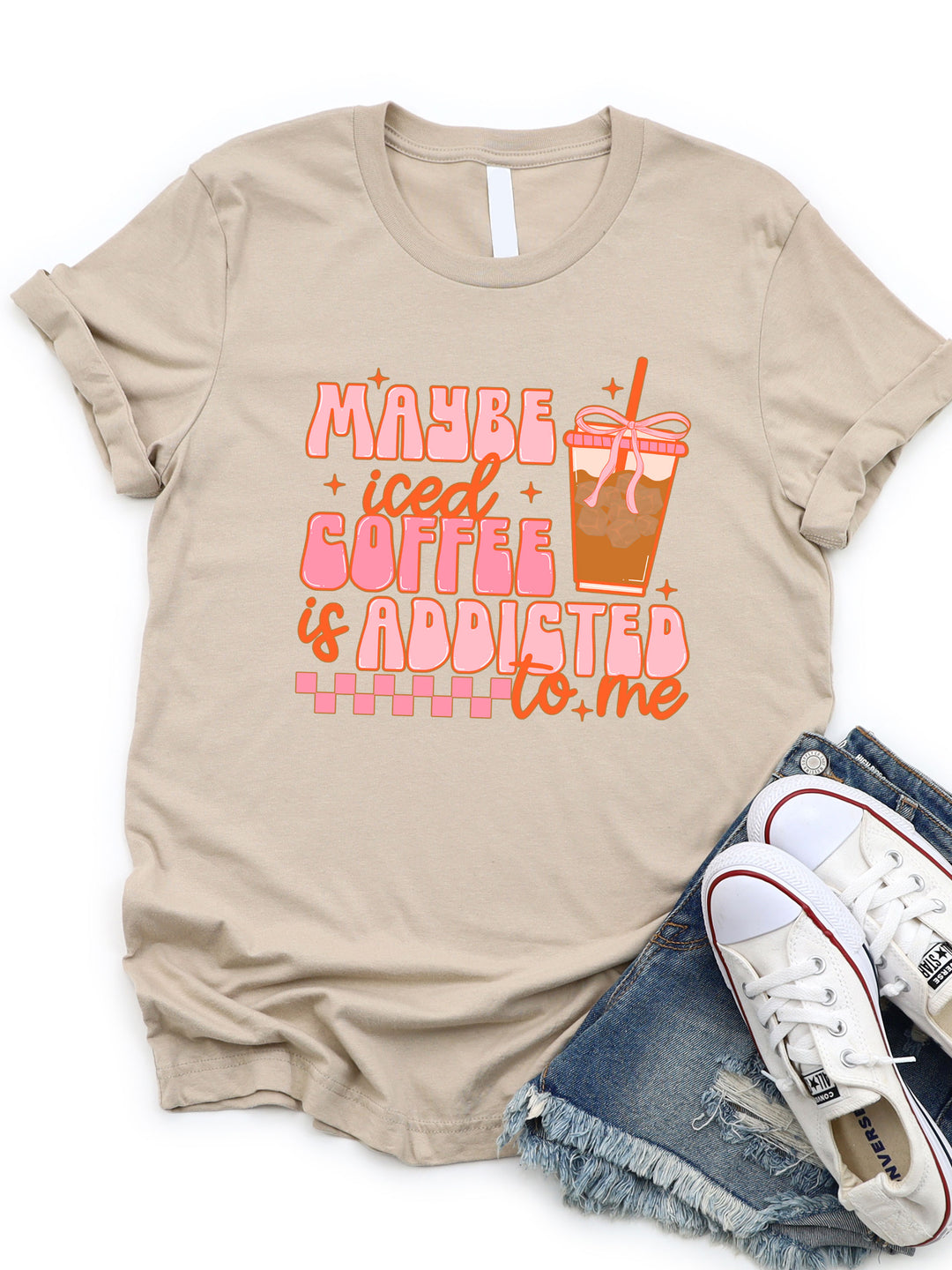 Maybe Iced Coffee is Addicted to Me Graphic Tee