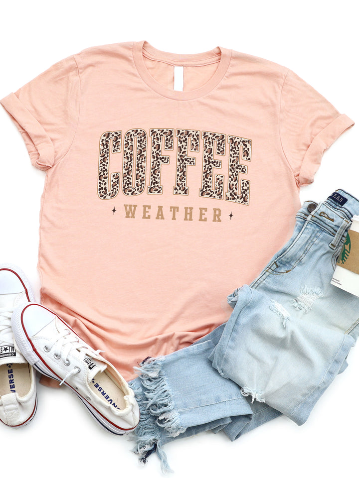Coffee Weather (Cheetah Print) Graphic Tee