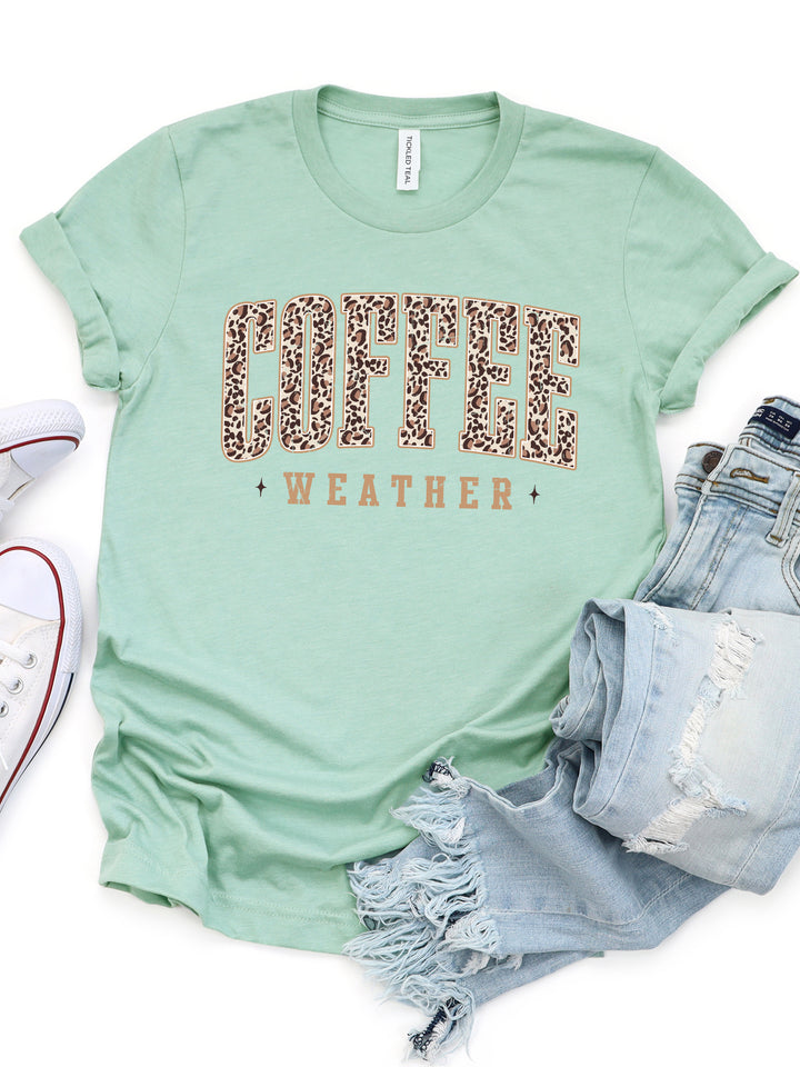Coffee Weather (Cheetah Print) Graphic Tee