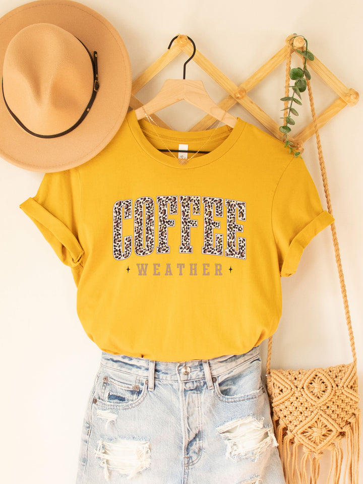 Coffee Weather (Cheetah Print) Graphic Tee
