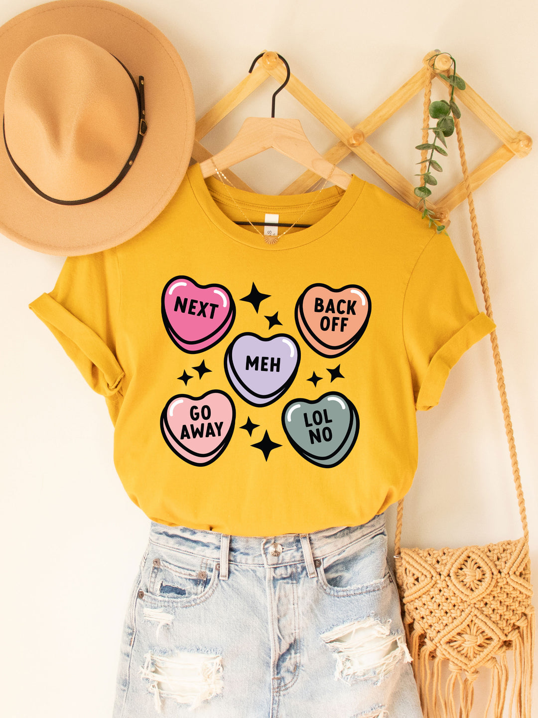 Funny Conversation Hearts Graphic Tee