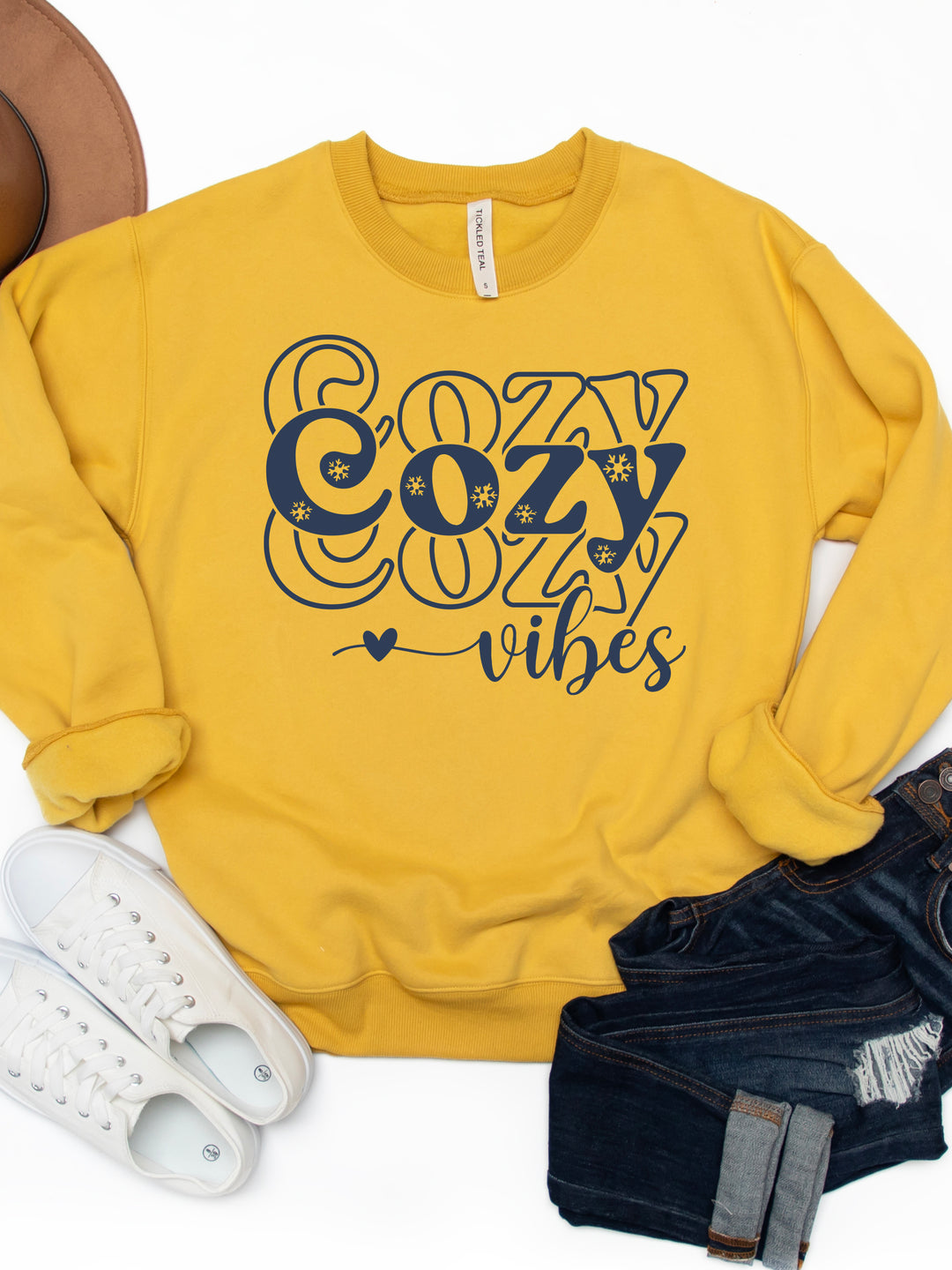 Cozy Cozy Cozy Vibes - Graphic Sweatshirt