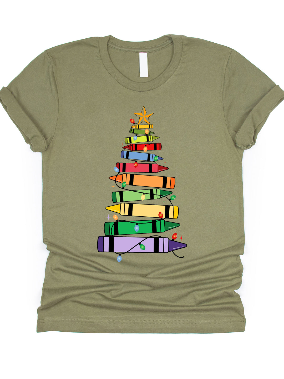 Crayon Christmas Tree Graphic Tee