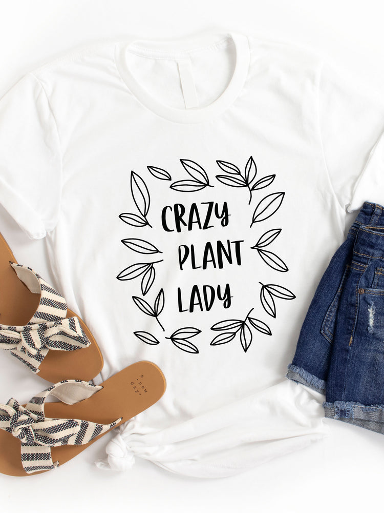 Crazy Plant Lady Wreath Graphic Tee
