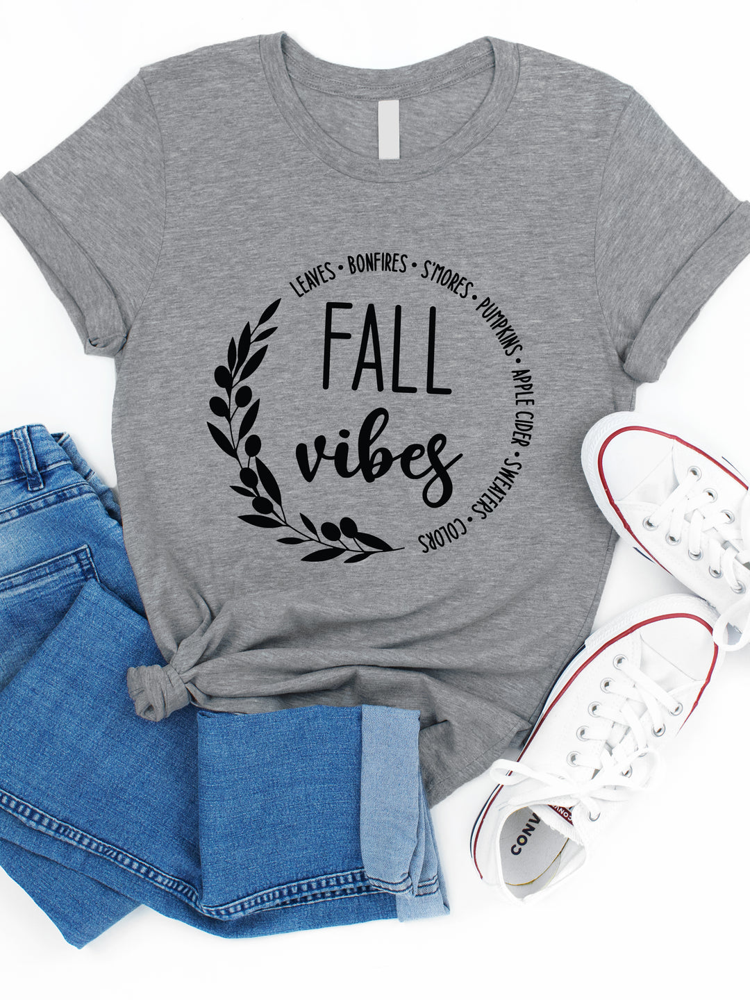 Fall Vibes Wreath Graphic Tee