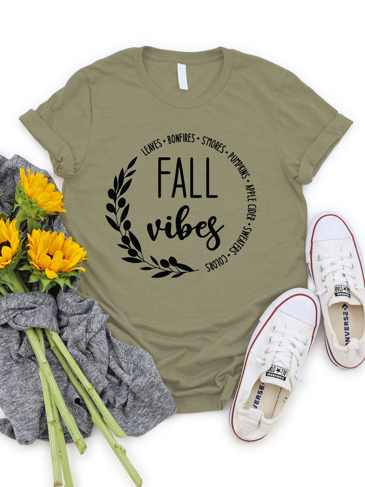 Fall Vibes Wreath Graphic Tee