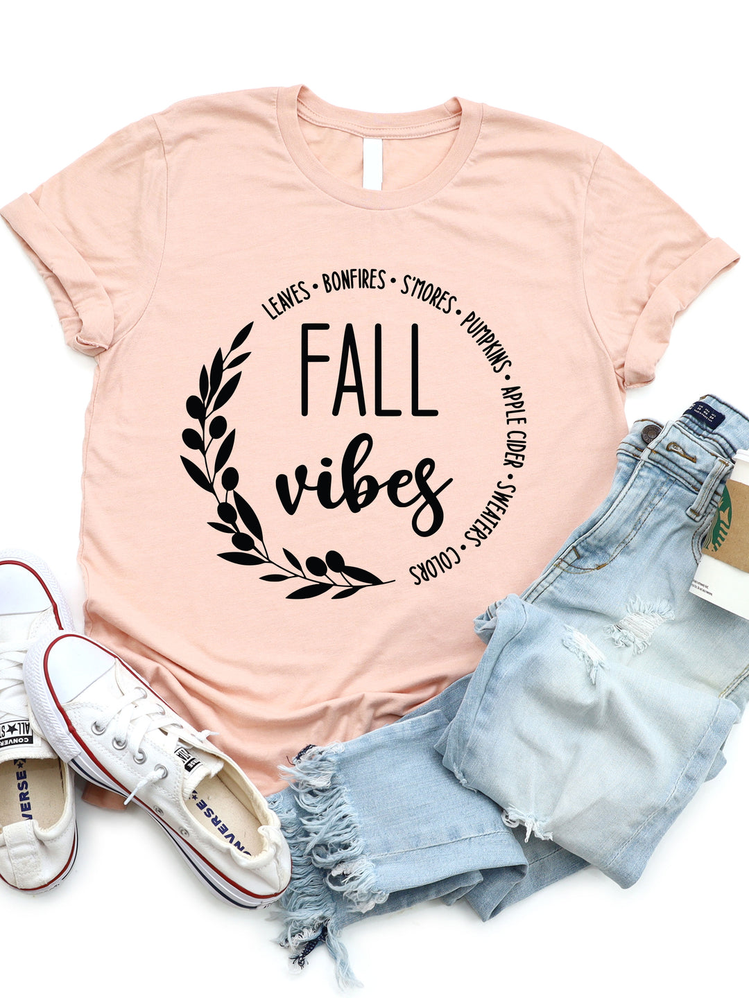 Fall Vibes Wreath Graphic Tee