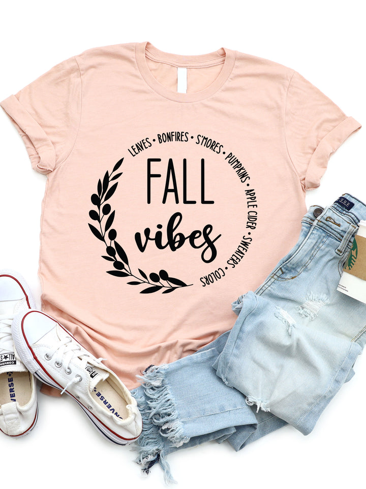 Fall Vibes Wreath Graphic Tee