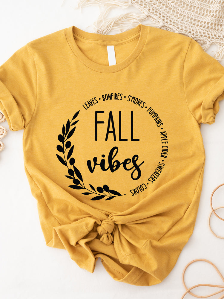 Fall Vibes Wreath Graphic Tee