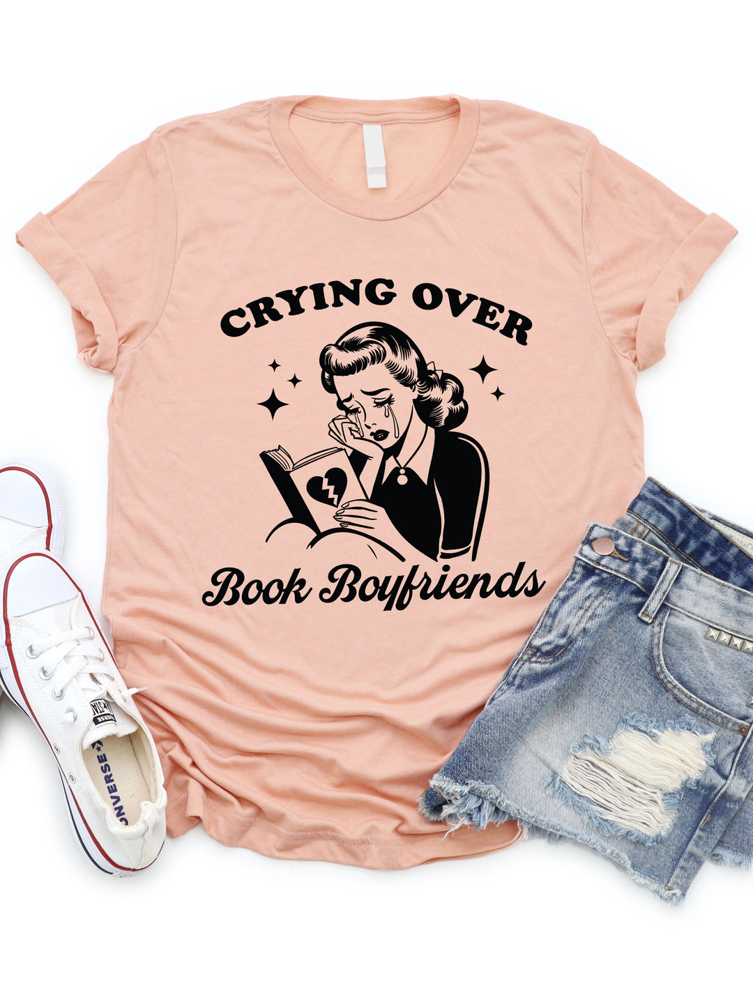 Crying Over Book Boyfriends Graphic Tee