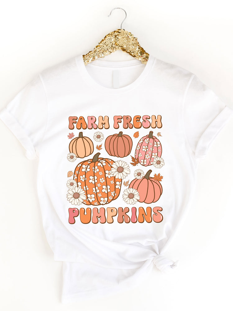 Farm Fresh Pumpkins Retro Graphic Tee