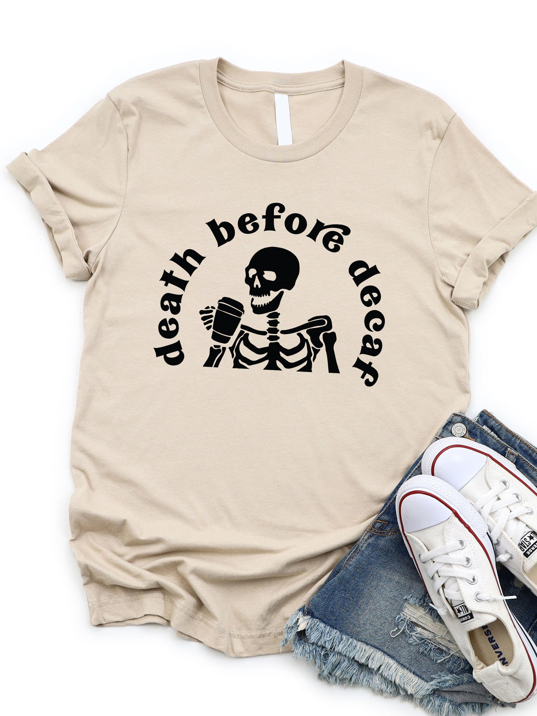 Death before Decaf Graphic Tee