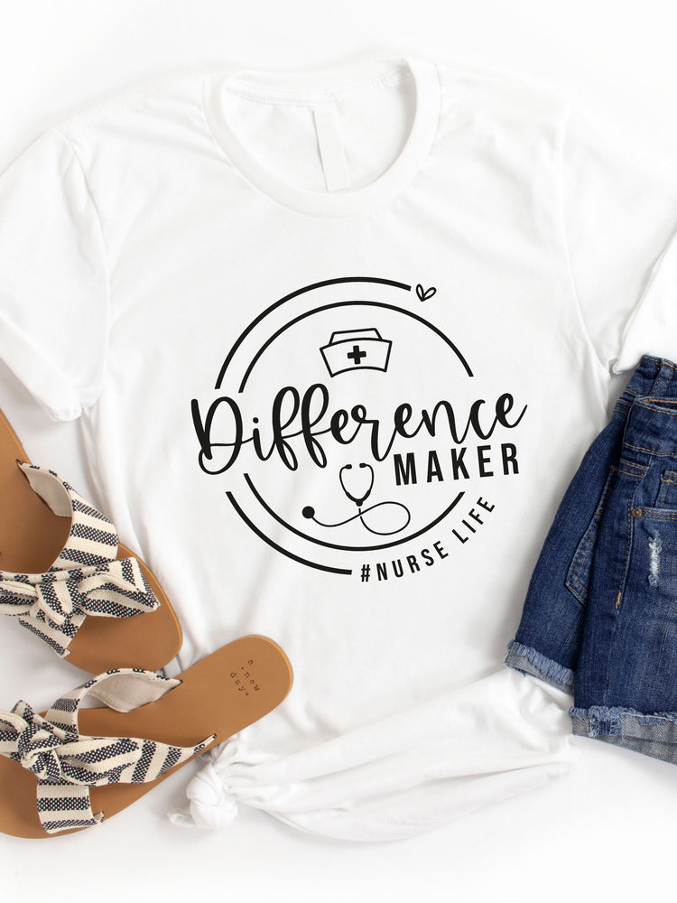 Difference Maker Nurse Graphic Tee