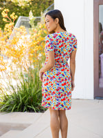 Dainty Floral Berkeley Dress - Yellow Red Floral