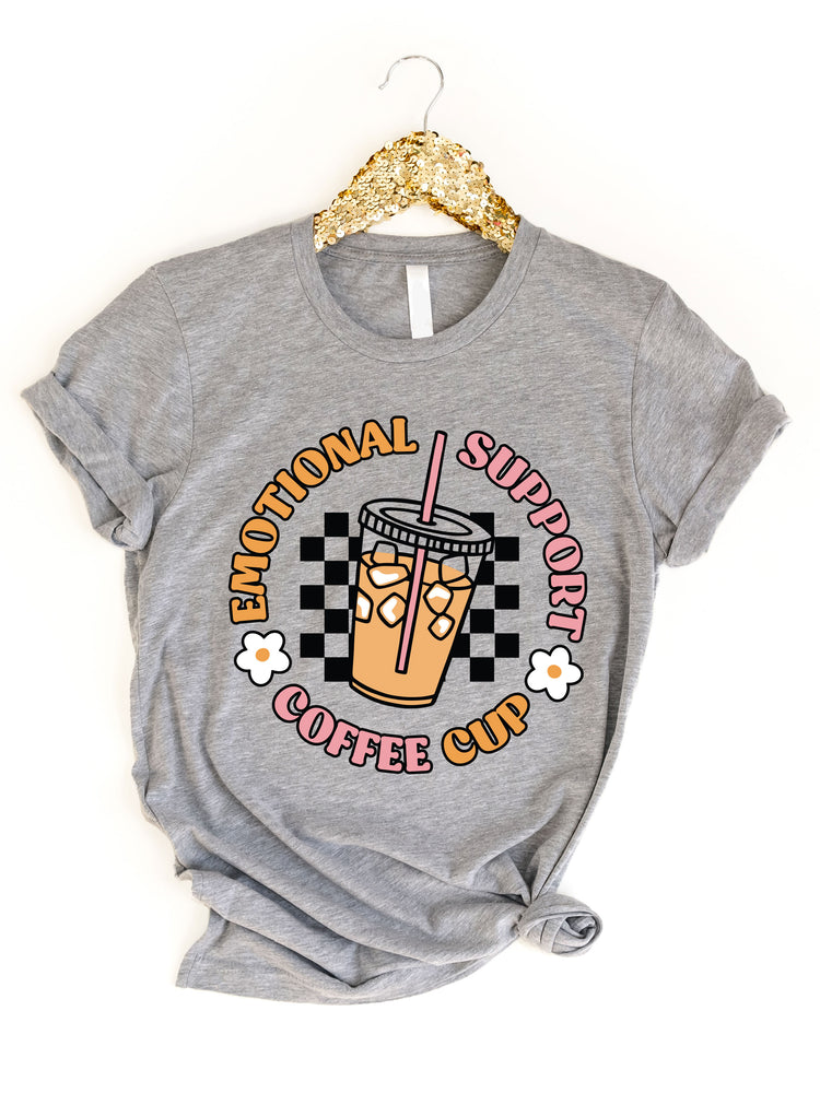 Emotional Support Coffee Cup Graphic Tee
