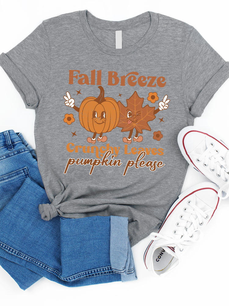 Fall Breeze Crunchy Leaves Graphic Tee