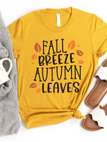 Fall Breeze Autumn Leaves Graphic Tee