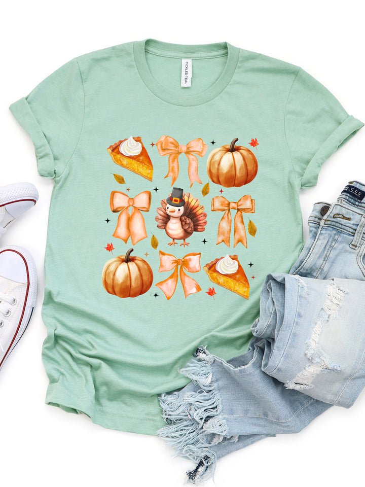 Coquette Fall Icons Graphic Tee