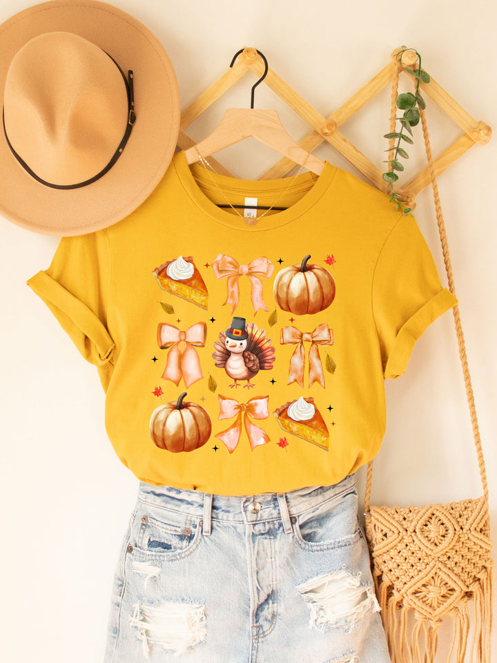 Coquette Fall Icons Graphic Tee