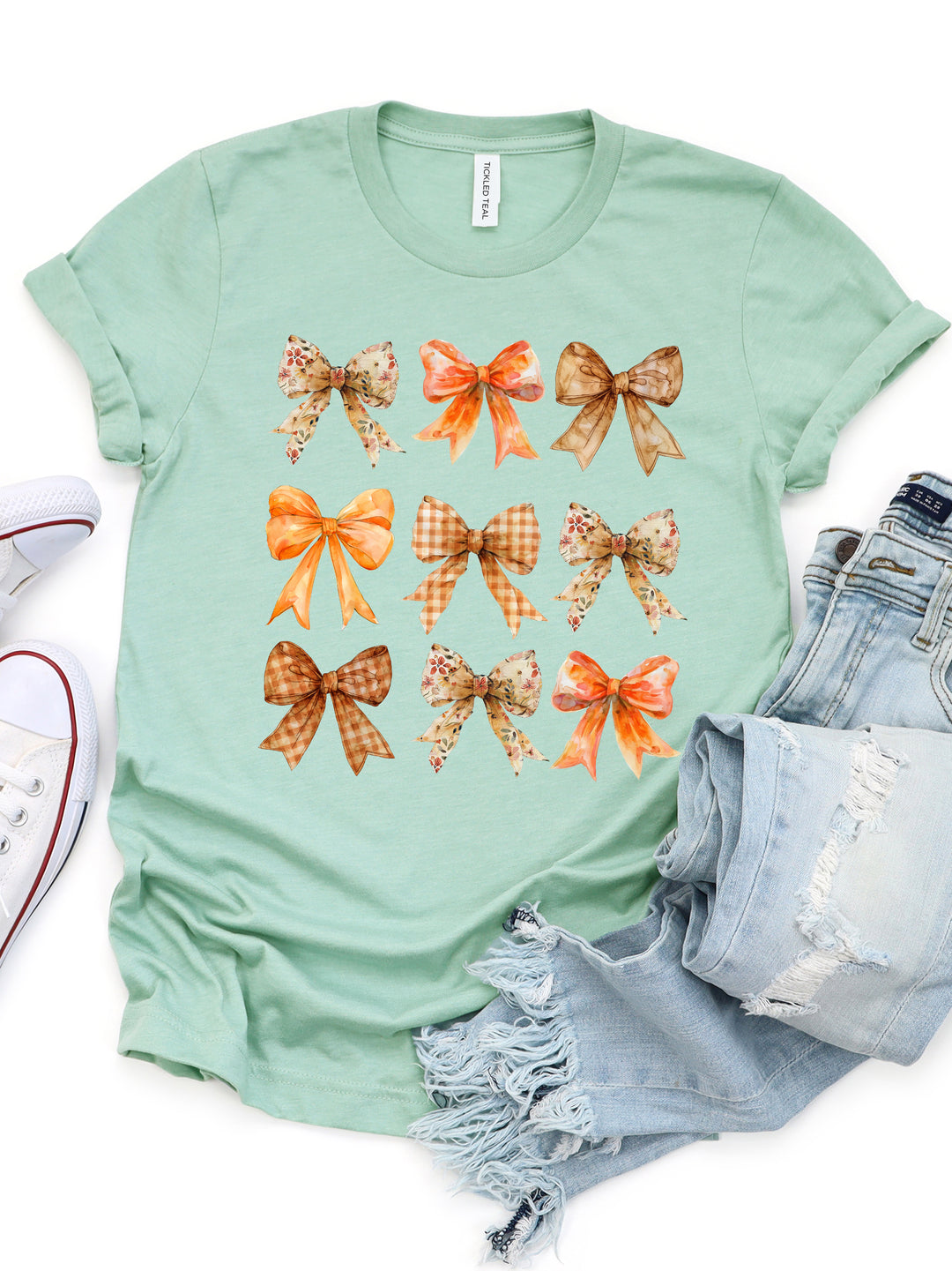 Fall Pattern Bows Graphic Tee