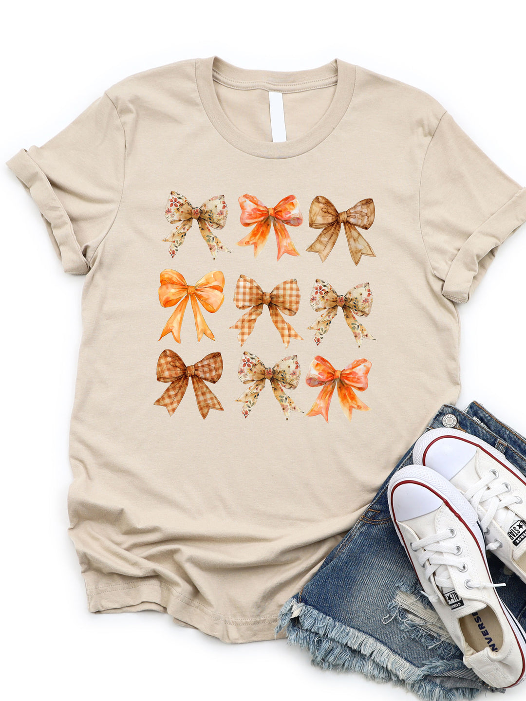 Fall Pattern Bows Graphic Tee