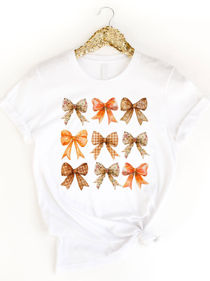 Fall Pattern Bows Graphic Tee