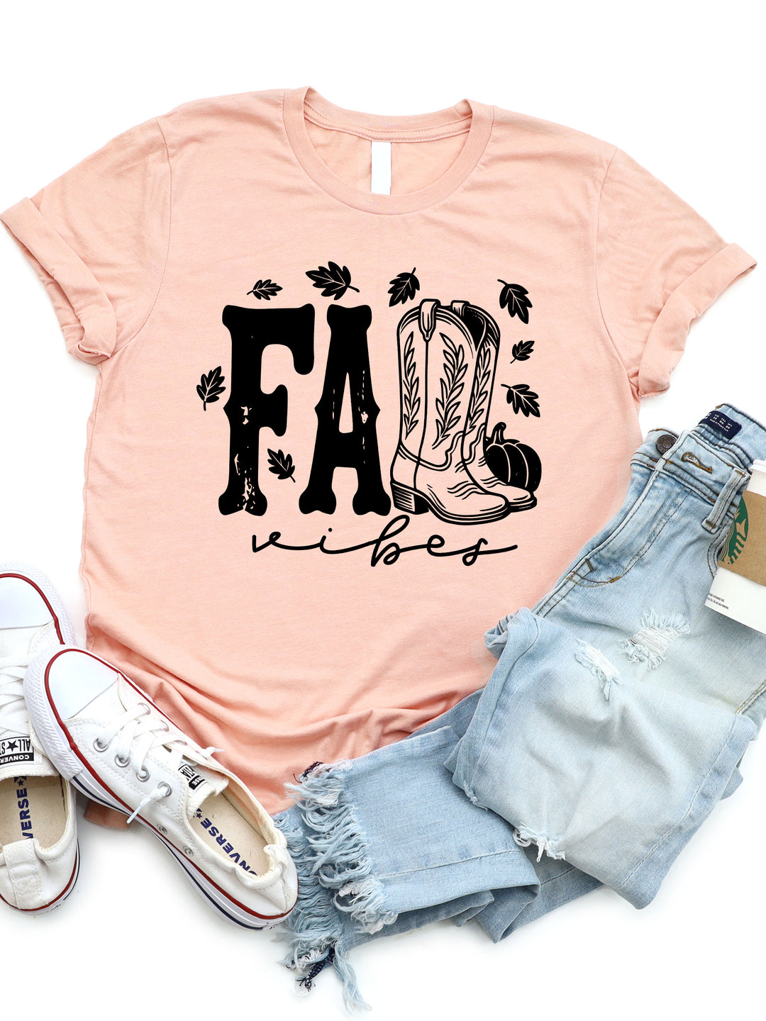 Fall Vibes Boots Graphic Tee