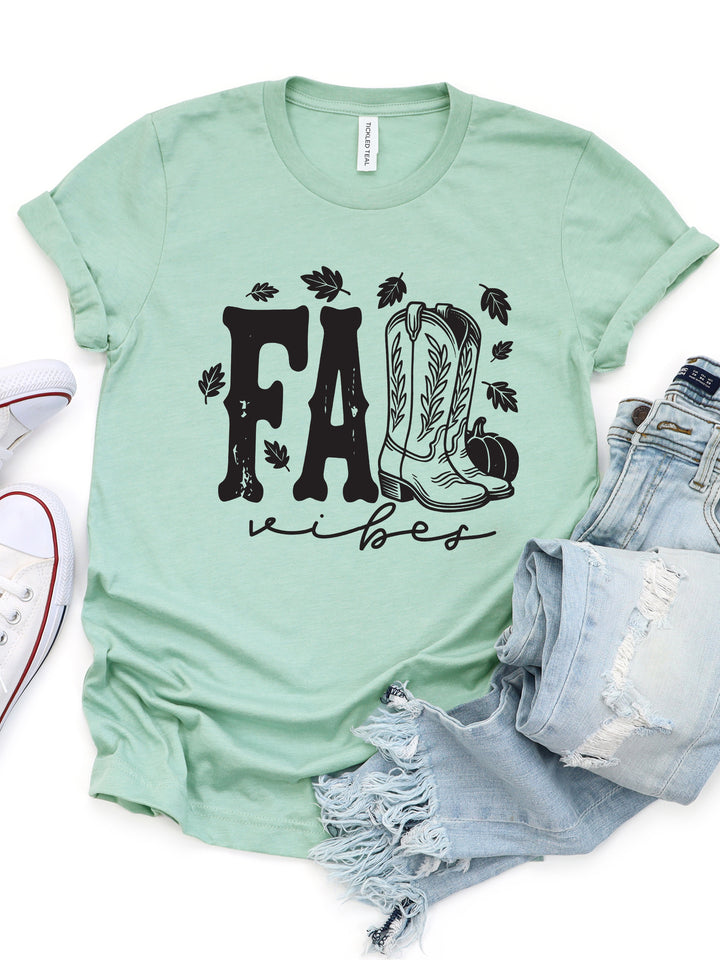 Fall Vibes Boots Graphic Tee