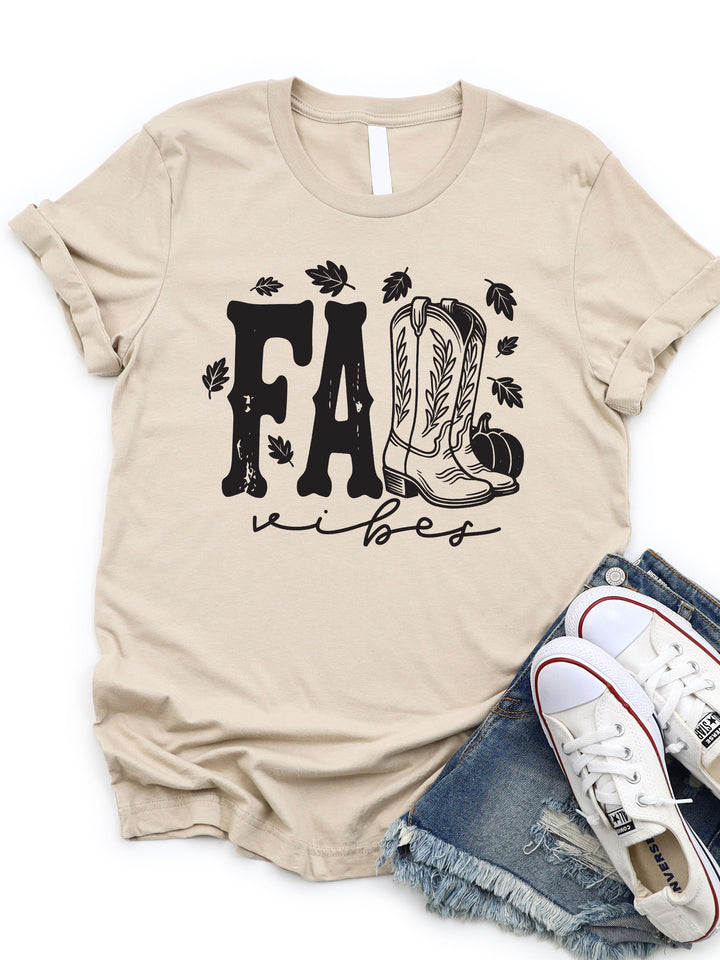 Fall Vibes Boots Graphic Tee