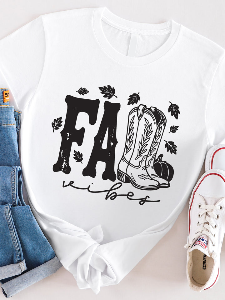 Fall Vibes Boots Graphic Tee