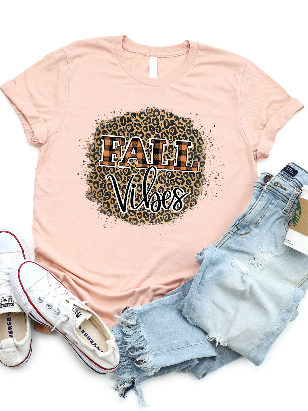 Fall Vibes Cheetah Graphic Tee