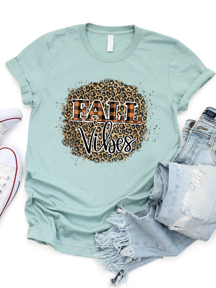 Fall Vibes Cheetah Graphic Tee