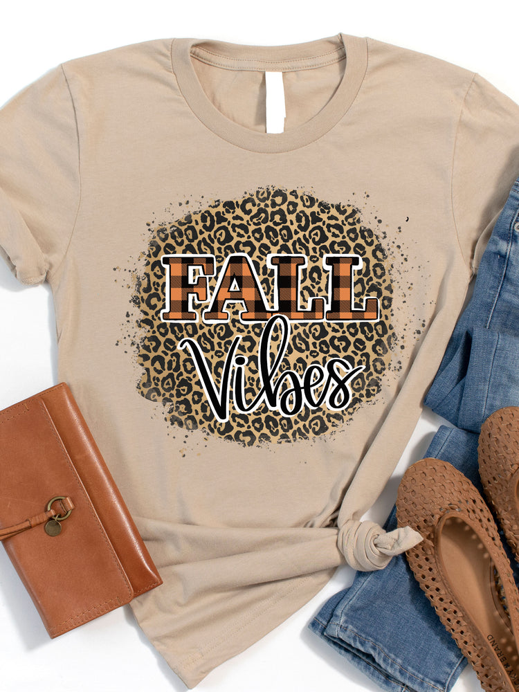 Fall Vibes Cheetah Graphic Tee