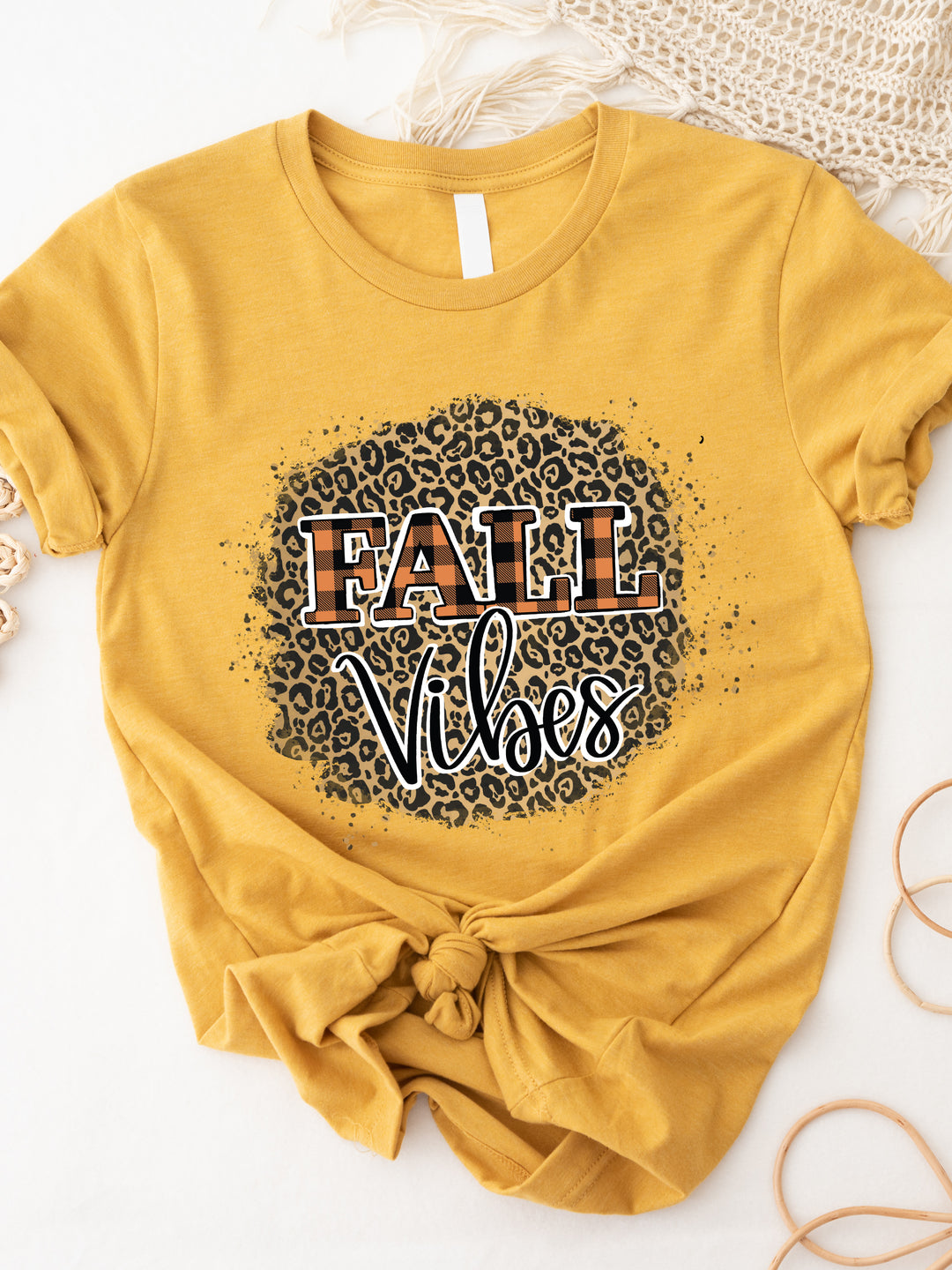 Fall Vibes Cheetah Graphic Tee