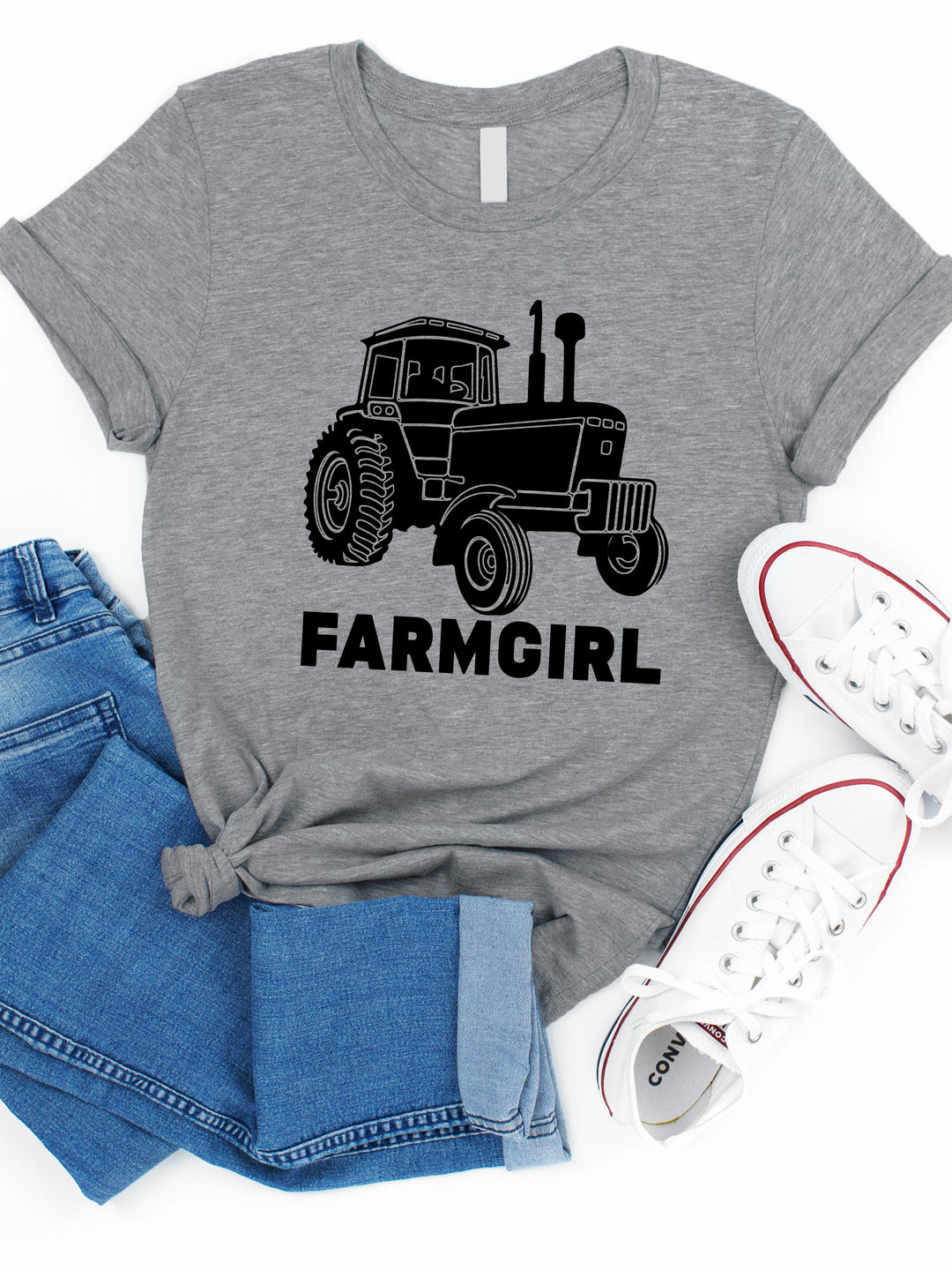 Tractor Farm Girl Graphic Tee