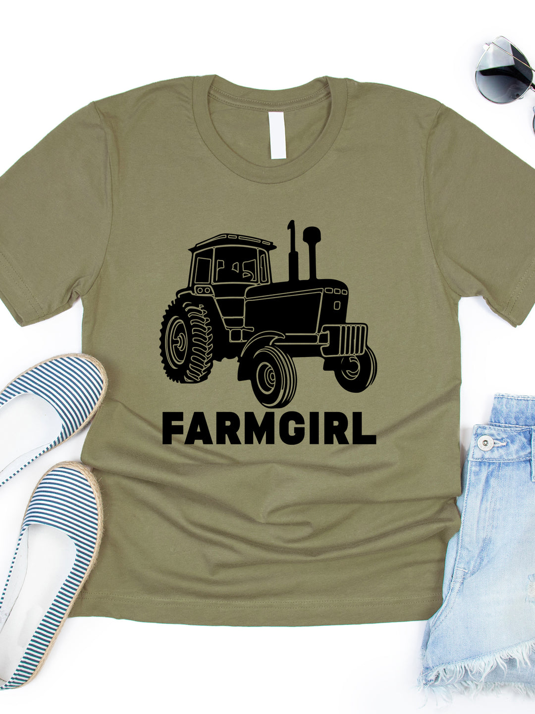 Tractor Farm Girl Graphic Tee