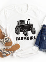 Tractor Farm Girl Graphic Tee