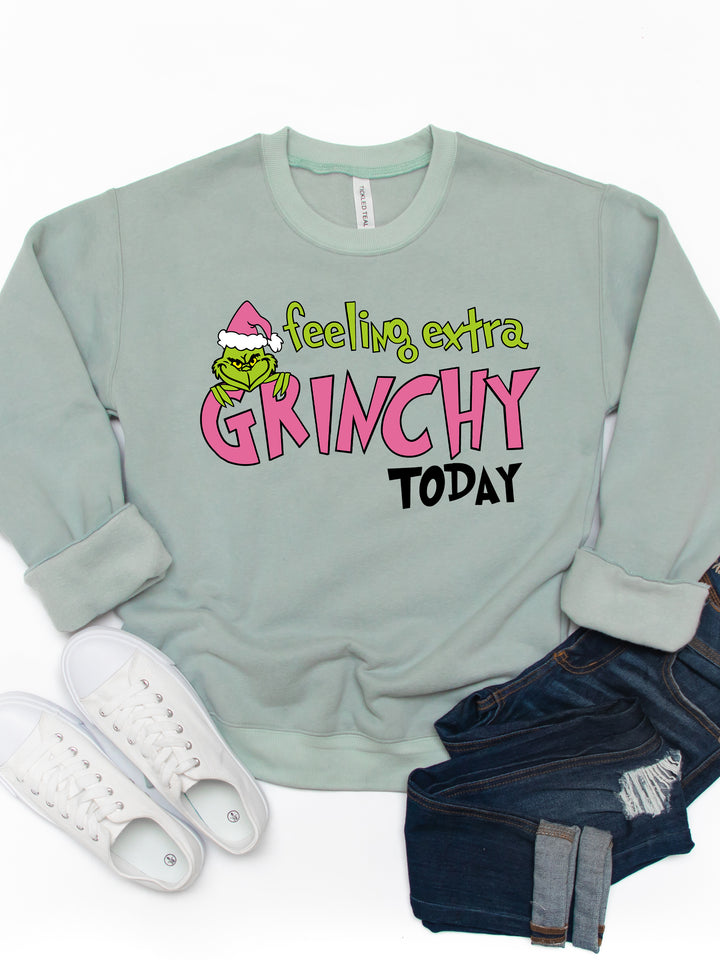 Feeling Extra Grinchy - Graphic Sweatshirt