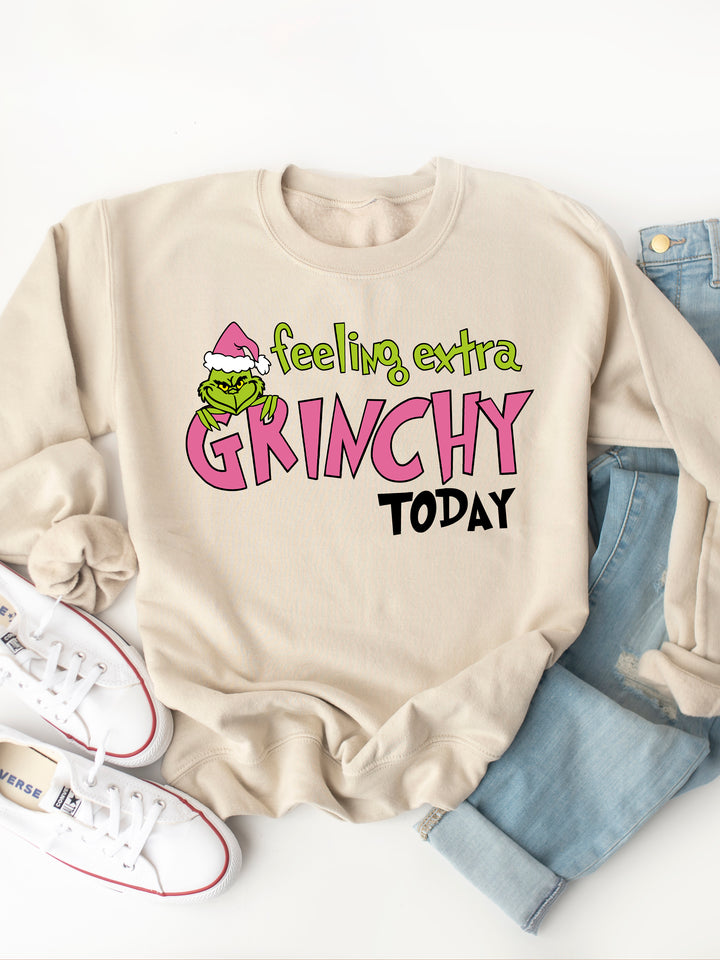 Feeling Extra Grinchy - Graphic Sweatshirt