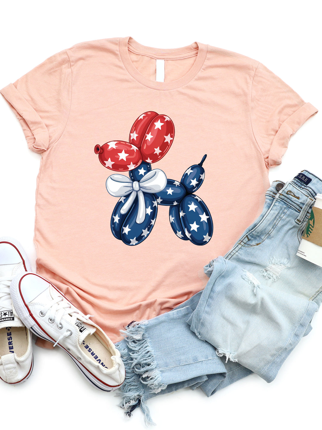 Flag Balloon Dog Graphic Tee
