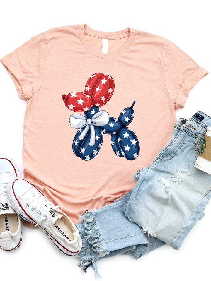 Flag Balloon Dog Graphic Tee